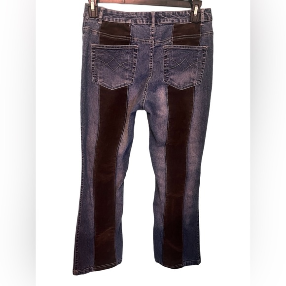 Route 66 Jeans with Velvet striped FRONT&BACK Sz 10 - Picture 2 of 3